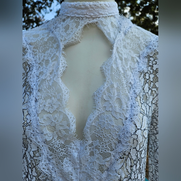 Free People White Lace Cutout Dress/Tunic - Picture 2 of 15